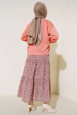 Eteği Desenli İkili Takım Pudra - İKİLİ TAKIM