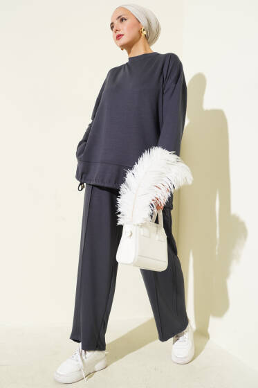 Etek Ucu Tünelli Loyşa İkili Takım Füme - İkili Takım