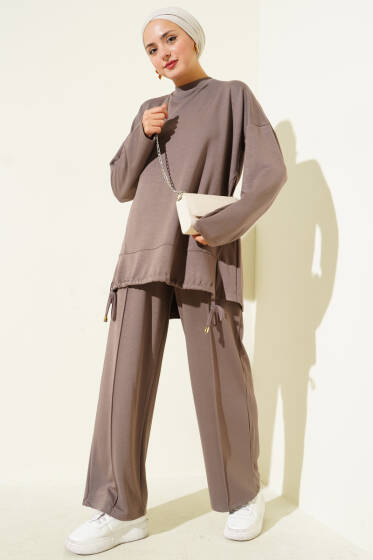 Etek Ucu Tünelli Loyşa İkili Takım Vizon - İkili Takım