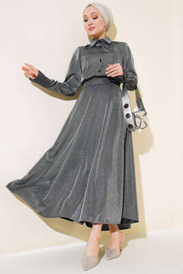 Etekli Parlak Takım Füme - ZAMANE (QSS)