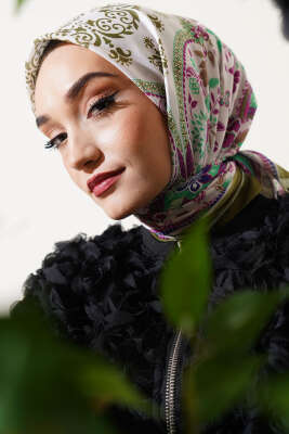 Etnik Çiçekli Soft Eşarp Nefti - Yılın Fırsatı