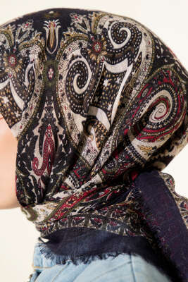 Etnik Desen Flamu Cotton Eşarp Parlement - Başörtüsü