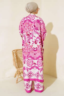 Etnik Desen Kimono İkili Takım Menekşe - 3