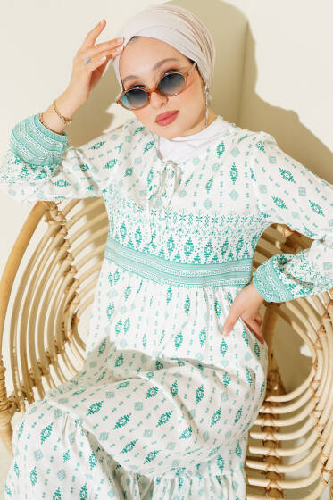 Etnik Desenli Elbise Benetton - Elbise