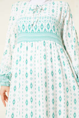 Etnik Desenli Elbise Benetton - Tesettür Elbise