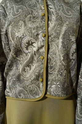 Etnik Desenli Scuba Etekli İkili Takım Haki - İkili Takım