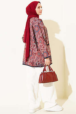 Etnik Motifli Çıtçıtlı Ceket Asorti 1 - Ceket