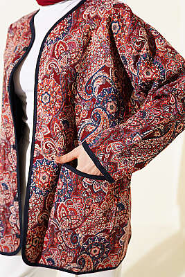 Etnik Motifli Çıtçıtlı Ceket Asorti 1 - Ceket