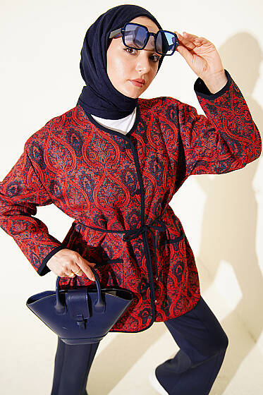 Etnik Motifli Çıtçıtlı Ceket Asorti 5 - Ceket