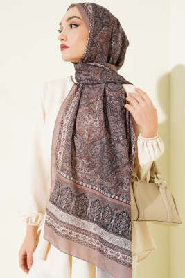 Etnik Paisley Desen Şal Camel - Başörtüsü
