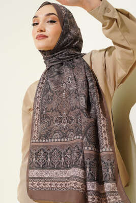 Etnik Paisley Desen Şal Vizon - Başörtüsü