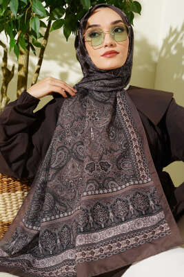 Etnik Paisley Desen Şal Vizon - Başörtüsü