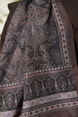 Etnik Paisley Desen Şal Vizon - Başörtüsü