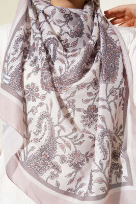 Etnik Paisley Soft Şal Bej - Başörtüsü
