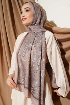 Etnik Paisley Soft Şal Soft Kahve - Başörtüsü