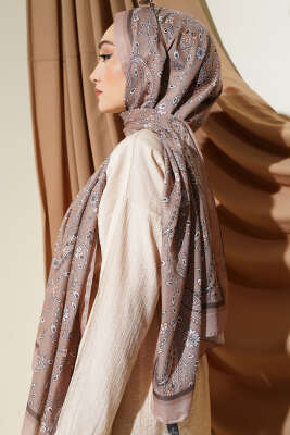 Etnik Paisley Soft Şal Soft Kahve - Başörtüsü