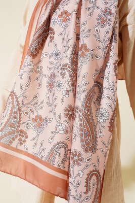 Etnik Paisley Soft Şal Taba - Başörtüsü