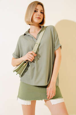 Fakir Kol Bürümcük Bluz Çağla Yeşili - Kadın Giyim Modelleri