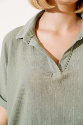 Fakir Kol Bürümcük Bluz Çağla Yeşili - Kadın Giyim Modelleri