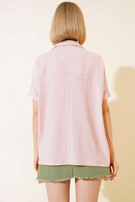 Fakir Kol Bürümcük Bluz Pudra - Kadın Giyim Modelleri