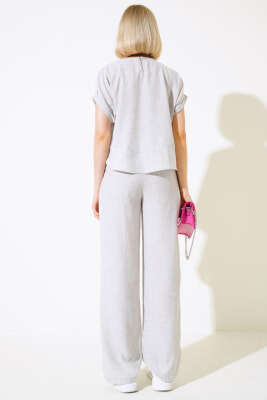 Fakir Kol Keten İkili Takım Gri - Kadın Giyim Modelleri