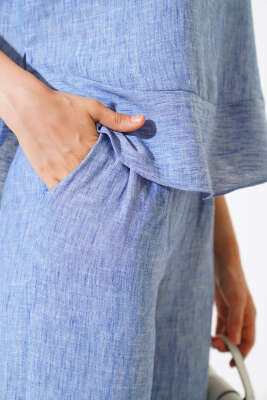 Fakir Kol Keten İkili Takım Mavi - Kadın Giyim Modelleri