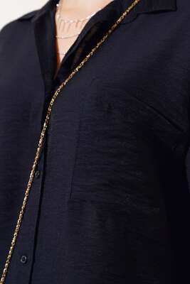 Fakir Kol Salaş Gömlek Siyah - Yılın Fırsatı