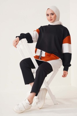 Fashion Etiketli Siyah İkili Takım - TCN TEKSTİL
