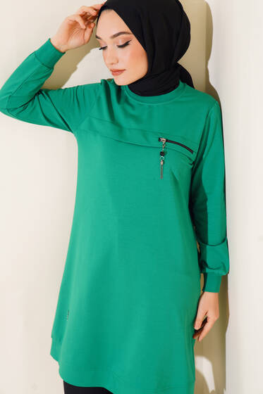 Fermuar Detaylı Tunik Benetton - Tunik