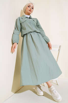 Fermuar Etekli Takım Çağla Yeşili 