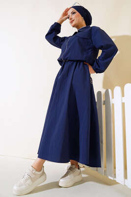 Fermuar Etekli Takım Lacivert 