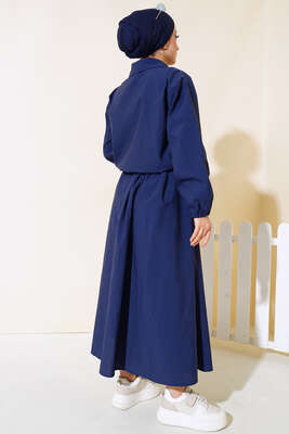 Fermuar Etekli Takım Lacivert - İKİLİ TAKIM