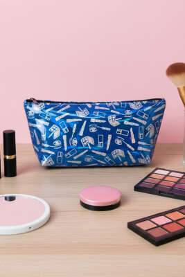 Fermuarlı Basic Makyaj Çantası Asorti 7 