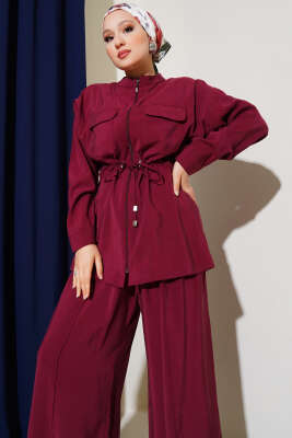 Fermuarlı Beli Tünelli İkili Takım Bordo - 700-1000 TL Ürünler