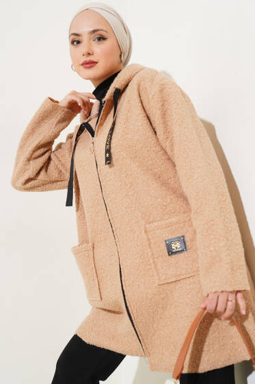 Fermuarlı Cep Armalı Buklet Kaban Bisküvi - Kaban