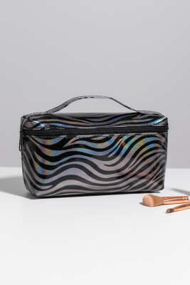 Fermuarlı Desenli Makyaj Çantası Asorti 11 - NEW WELL