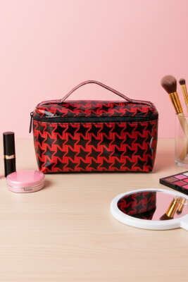 Fermuarlı Desenli Makyaj Çantası Asorti 5 - NEW WELL