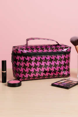Fermuarlı Desenli Makyaj Çantası Asorti 7 - NEW WELL
