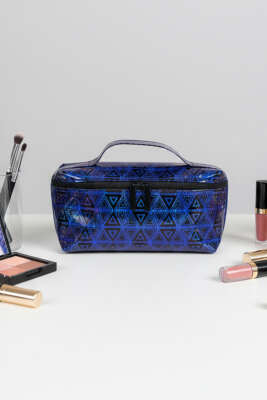 Fermuarlı Desenli Makyaj Çantası Asorti 9 - NEW WELL