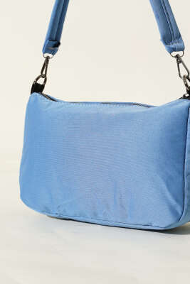 Fermuarlı Dikdörtgen Çanta Bebe Mavi - Kol Çantası