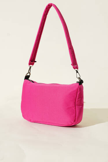 Fermuarlı Dikdörtgen Çanta Fusya - Kol Çantası