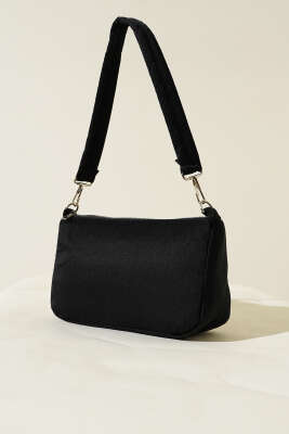 Fermuarlı Dikdörtgen Çanta Siyah