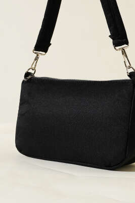 Fermuarlı Dikdörtgen Çanta Siyah - Yılın Fırsatı