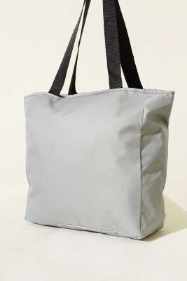 Fermuarlı Düz Kol Çanta Gri - ŞENTÜRK ÇANTA