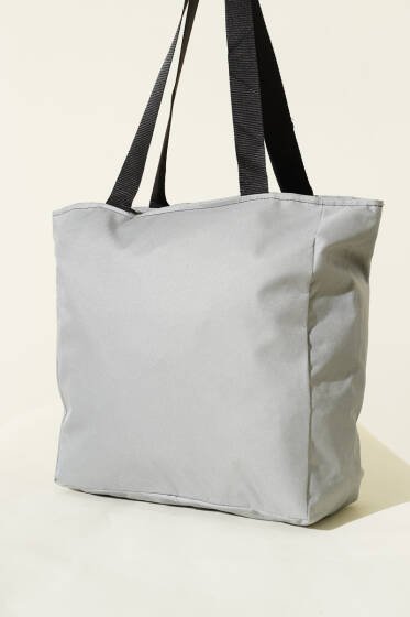 Fermuarlı Düz Kol Çanta Gri - Yılın Fırsatı