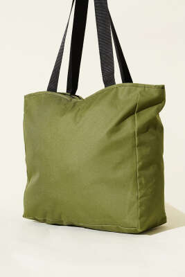 Fermuarlı Düz Kol Çanta Haki - ŞENTÜRK ÇANTA