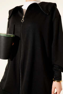 Fermuarlı İki İplik İkili Takım Siyah - İkili Takım