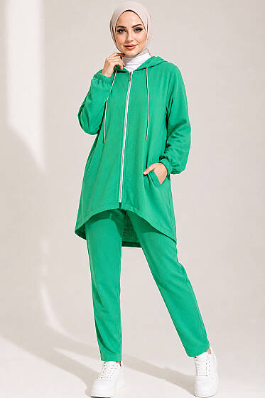 Fermuarlı Kapüşonlu Salaş İkili Takım Benetton - 700-1000 TL Ürünler