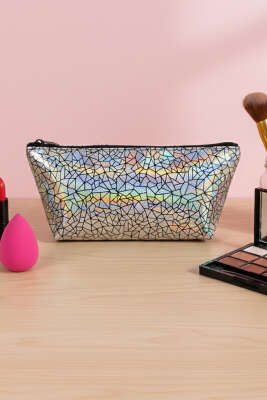 Fermuarlı Parlak Makyaj Çantası Asorti 14 