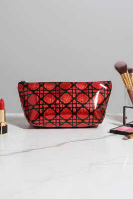 Fermuarlı Parlak Makyaj Çantası Asorti 4 